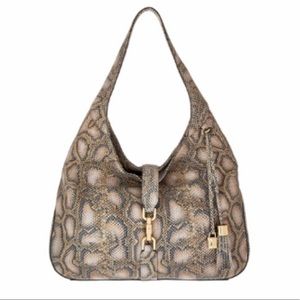 G.i.l.i. Python hobo bag with gold hardware